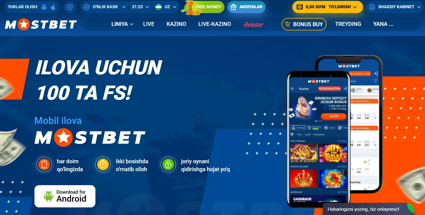 Mostbet APK yuklab olish va o'rnatish tartibi Android